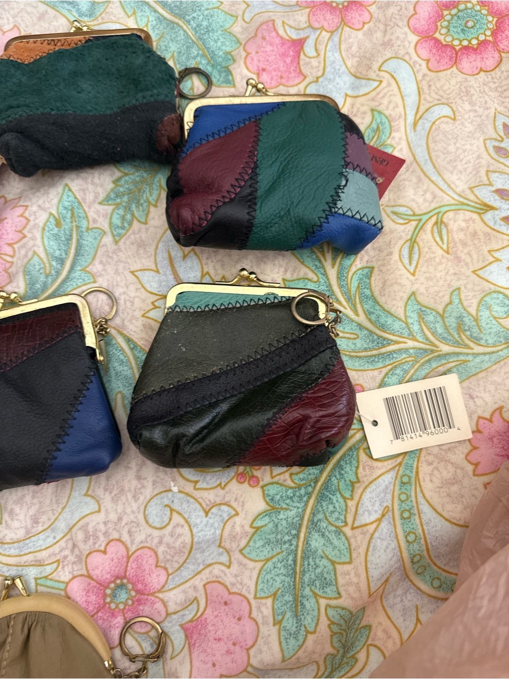 NWT Vintage Patchwork Leather Coin Purse - Multicolor